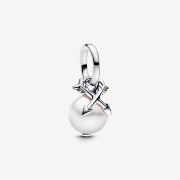 Pandora Jewelry - Pandora Pearl & Arrows Mini Dangle Charm